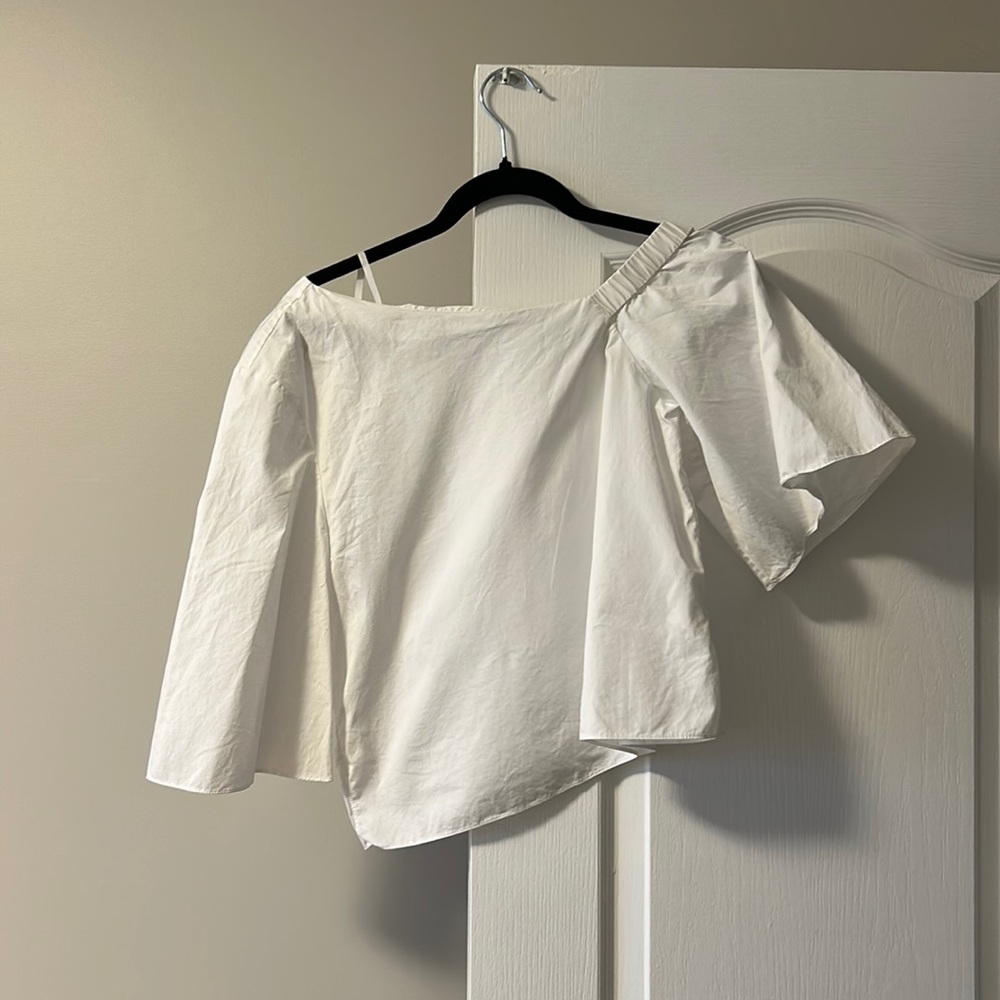TIBI One Shoulder Shirt